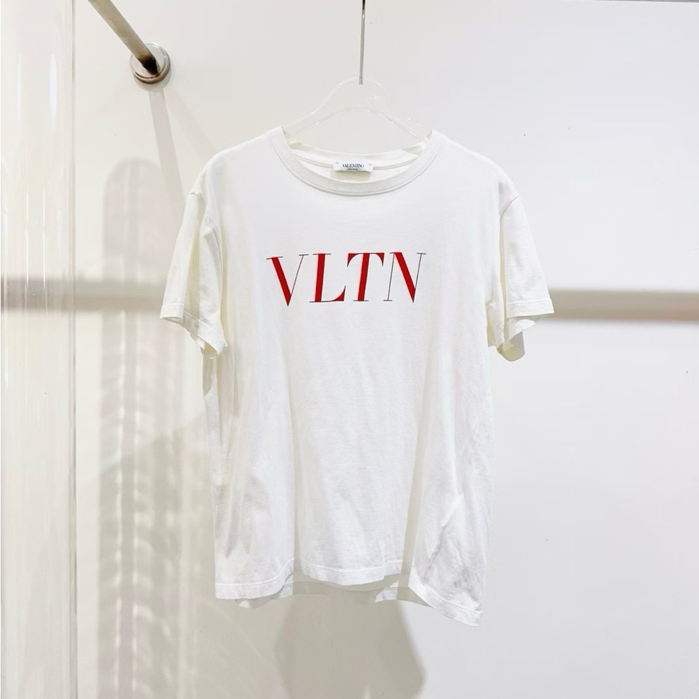 ❌sold❌Authentic Valentino White Tee with Red Logo